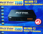DVBT2 թվային ընդունիչ WORLD VISION T59D + անվճար առաքում և տեղադրում
