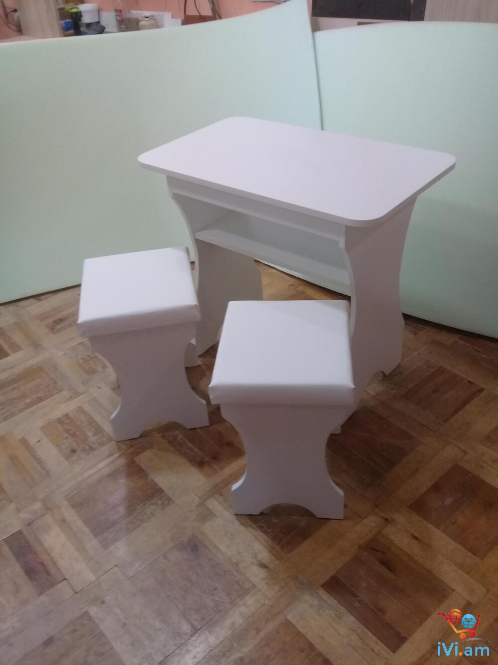 Խոհանոցի սեղան + 2 աթոռ..(կաշվից) - Լուսանկար 1